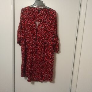 TORRID Red & Pink Hearts Skater Dress size 2 2X